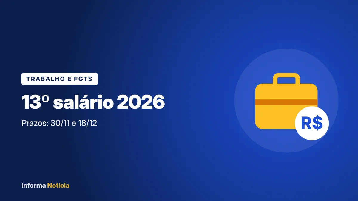 13º salário 2026: datas das parcelas, cálculo e quem tem direito