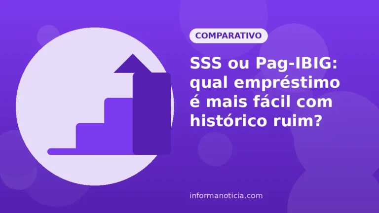 Capa do artigo: SSS ou Pag-IBIG: qual empréstimo é mais fácil com histórico ruim?