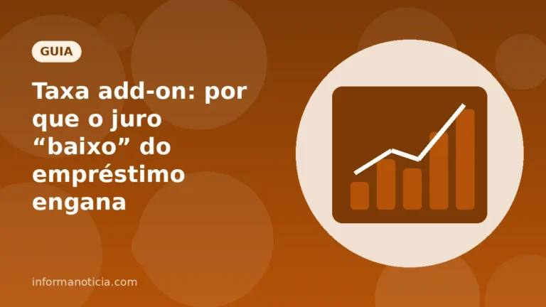 Capa do artigo: Taxa add-on: por que o juro “baixo” do empréstimo engana