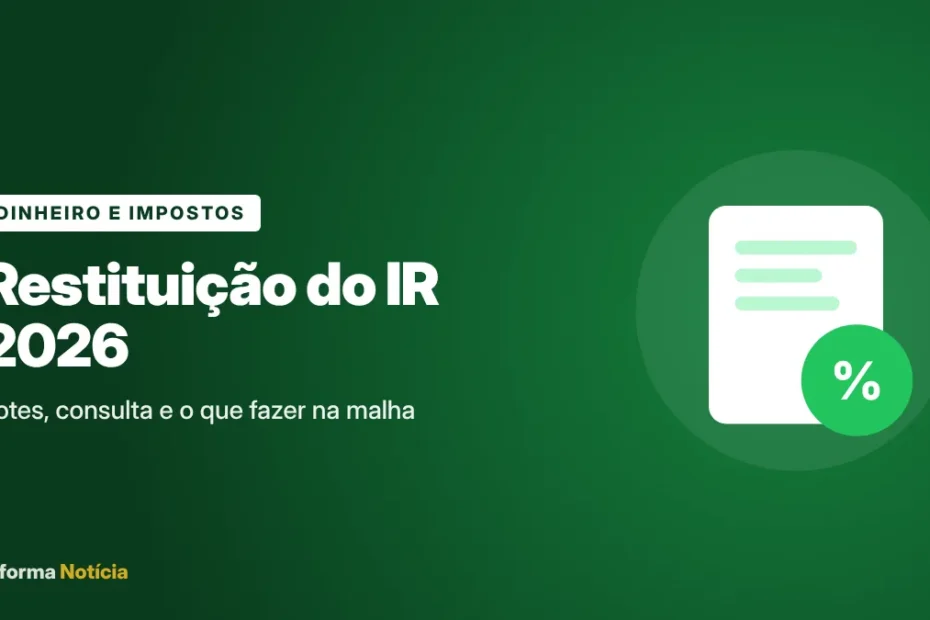 Capa do artigo: Restituição do IR 2026: lotes, como consultar e malha fina