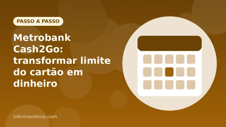 Capa do artigo: Metrobank Cash2Go: transformar limite do cartão em dinheiro